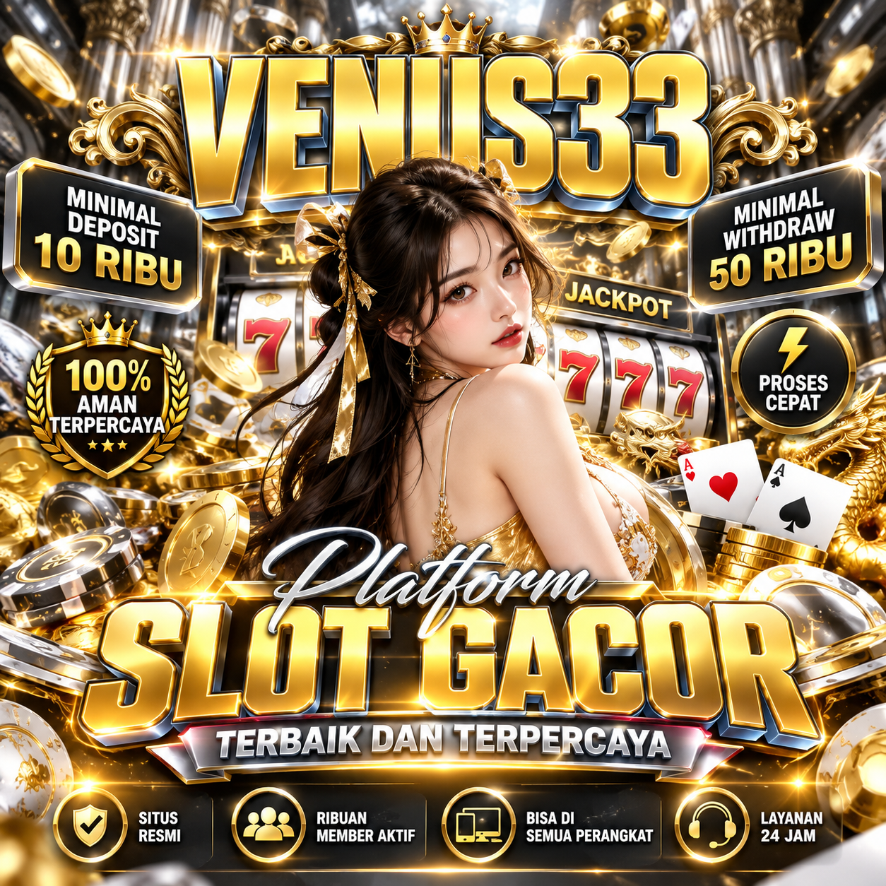 VENUS33 x TANGKASNET ✨ Situs Slot Online dan Bola Tangkas Paling Gacor Yang Memberikan Bonus Harian Melimpah.